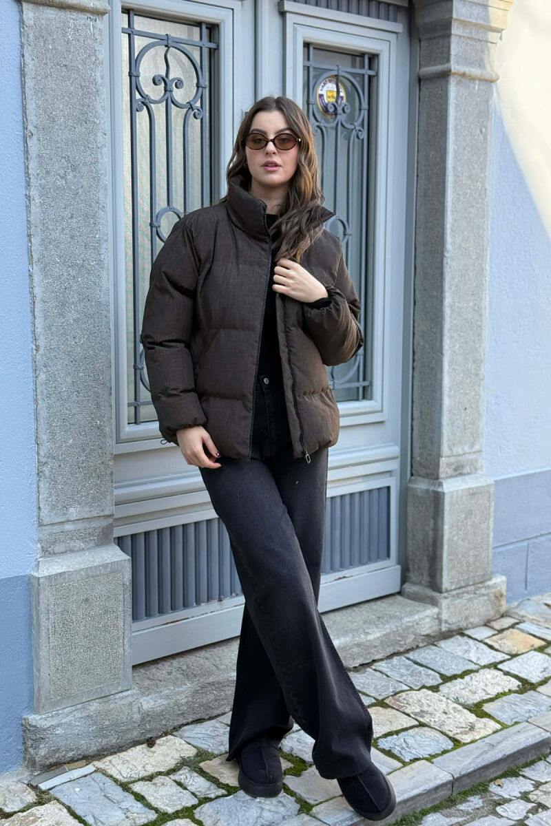 XHUP ME JAKË TË GJATË PËR FEMRA NË NGJYRËN JESHILE E ERRËT - 6