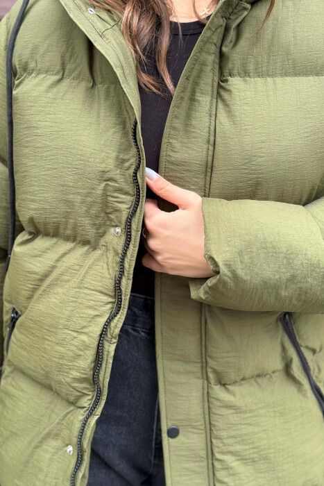 XHUP ME KAPUC PËR FEMRA NË NGJYRËN JESHILE - 5