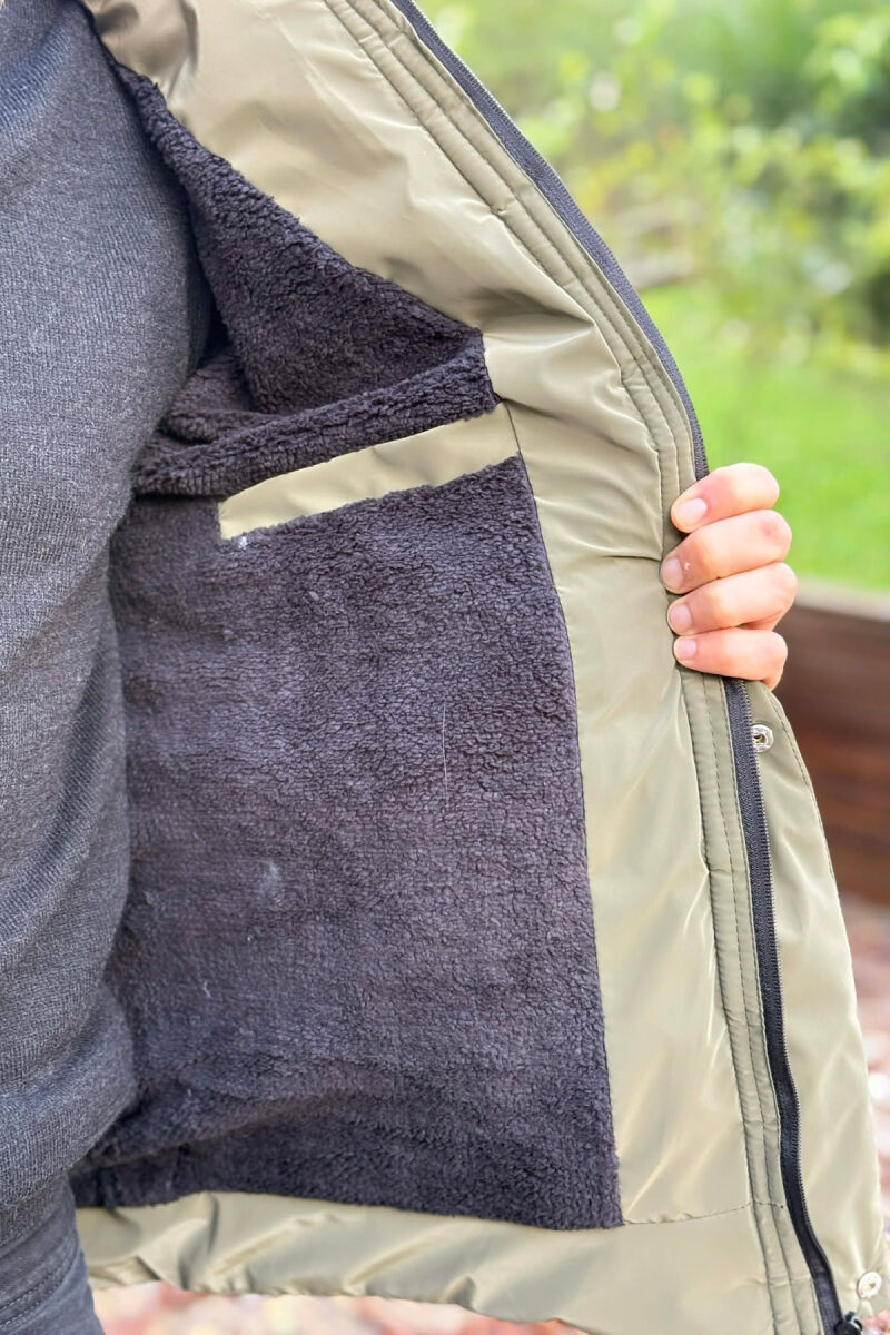 XHUP NJE NGJYRESH ME KAPUÇ PER MESHKUJ NE NGJYRE JESHILE - 5