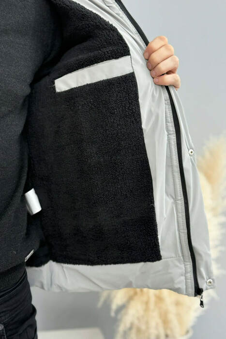 XHUP NJE NGJYRESH ME PUSH DHE ZINXHIR PER MESHKUJ NE NGJYRE GRI - 5