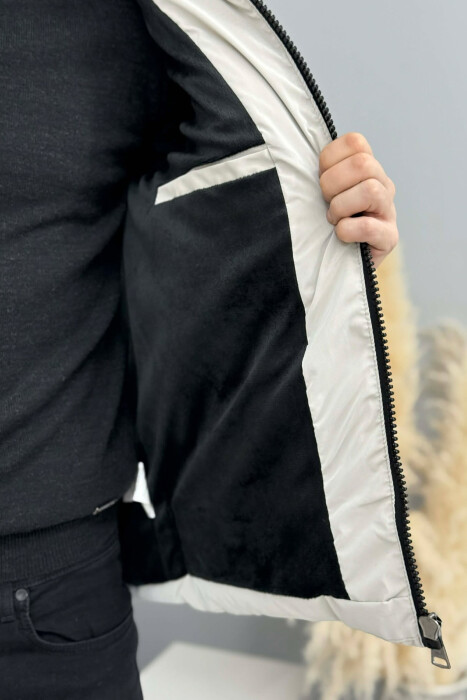 XHUP NJE NGJYRESH ME PUSH PER MESHKUJ NE NGJYRE GRI TE ZBARDHUR - 3