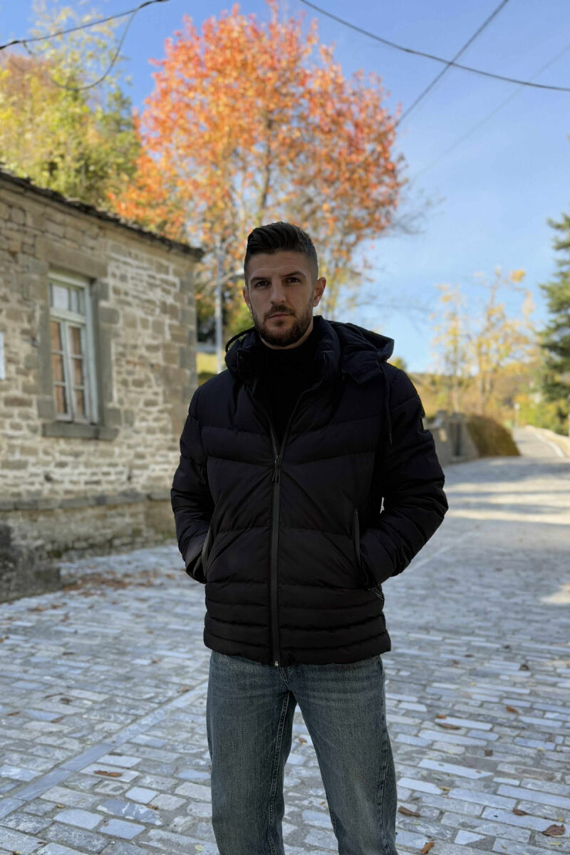 XHUP NJË NGJYRËSH ME PUSH PËR MESHKUJ NË NGJYRËN E ZEZË - 6