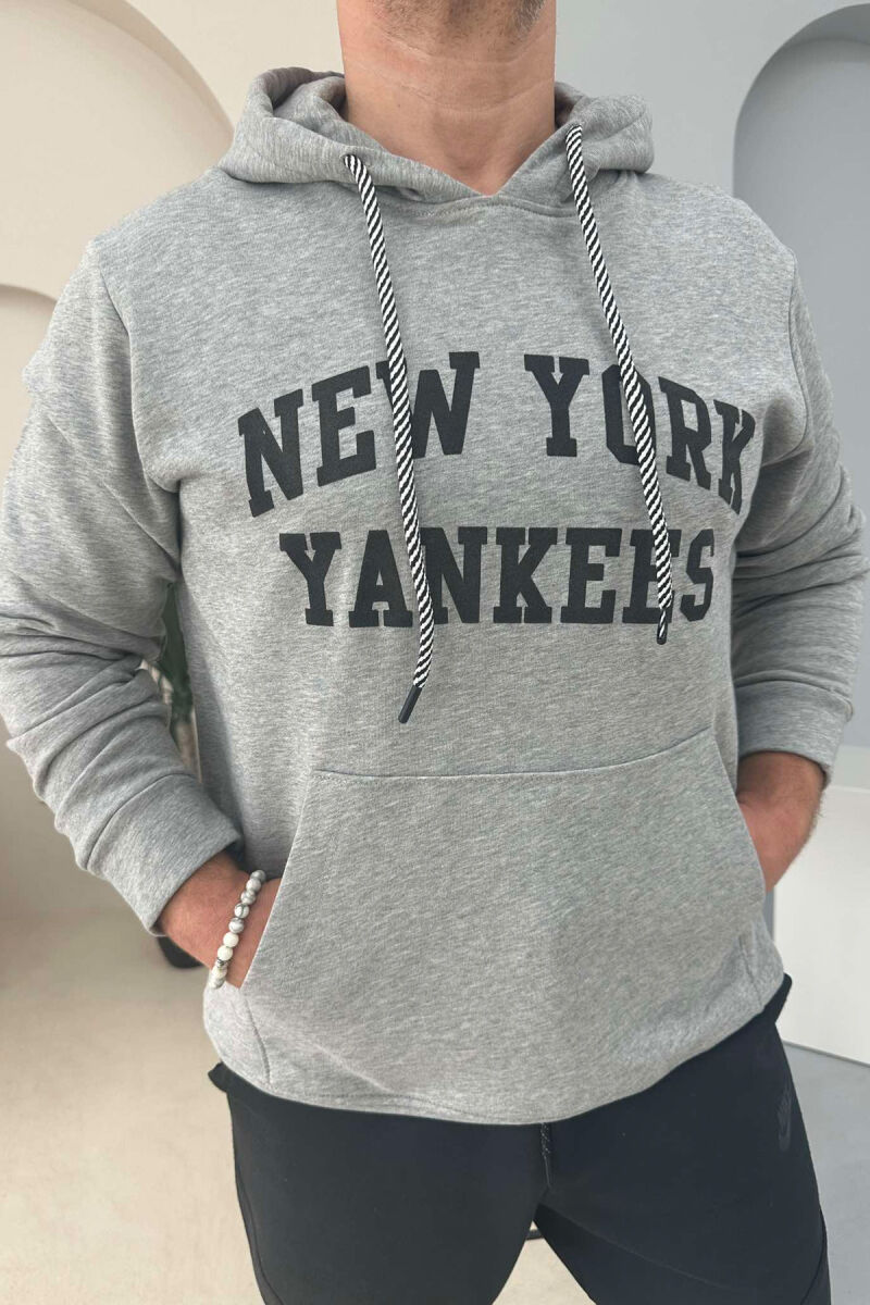 YANKEES SIMPLE MEN HOODIE GREY/GRI - 1