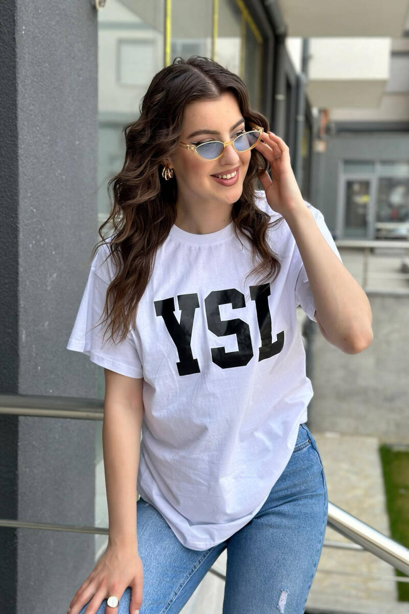 YSL T-SHIRT PËR FEMRA E BARDHË - 3