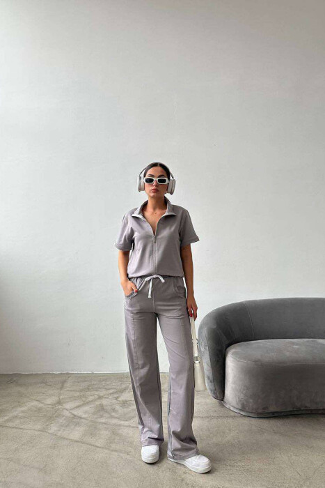 ZIP THROUGH HOODIE+JOGGERS WOMEN SET GREY/GRI - 4