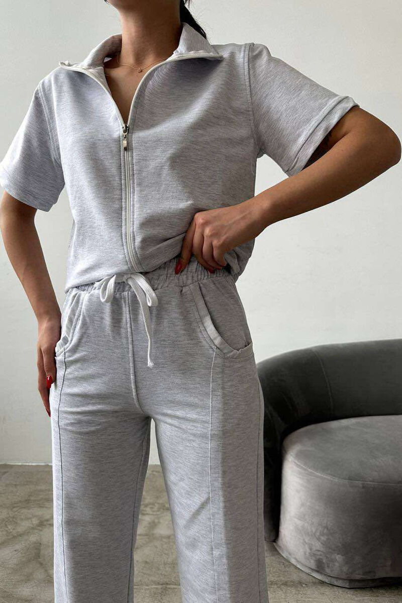 ZIP THROUGH HOODIE+JOGGERS WOMEN SET LIGHT GREY/GZ - 2