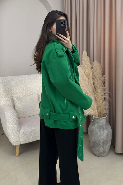 ZIPPED WOMEN JACKET GREEN/JESHILE - 4