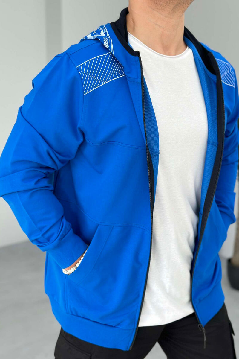 ZIPPER LIGHT ONE COLOR MEN JACKET BLUE/BLU - 1