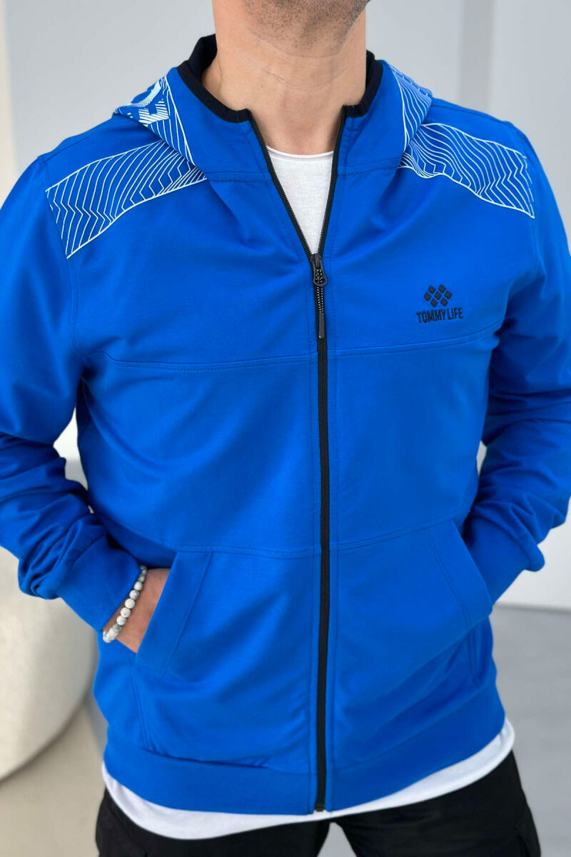 ZIPPER LIGHT ONE COLOR MEN JACKET BLUE/BLU - 2