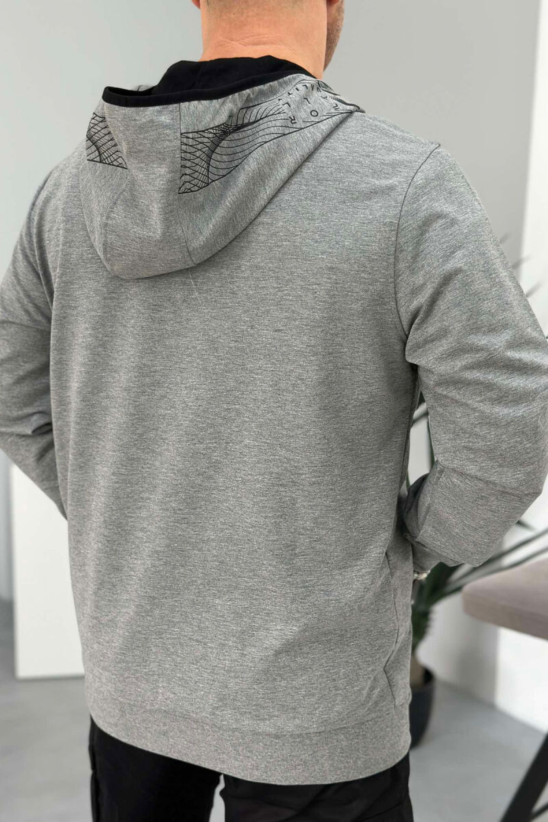 ZIPPER LIGHT ONE COLOR MEN JACKET GREY/GRI - 4