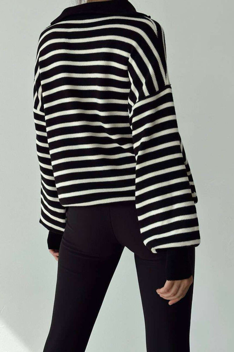 ZIPPER LINES WOMAN SWEATER BLACK/ E ZEZE - 2