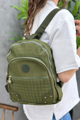 ZIPPER ONE COLOR WOMAN BAG GREEN/JESHILE 