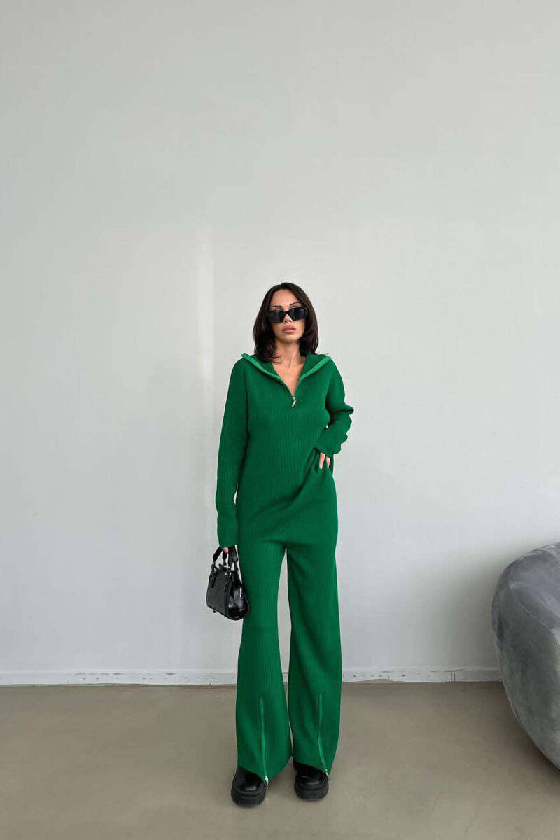 ZIPPER ONE COLOR WOMAN SET GREEN/JESHILE - 6