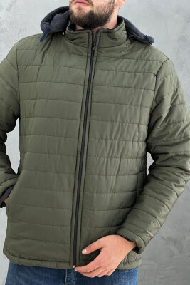 ZIPPER POCKET HOOD MEN JACKETS GREEN/JESHILE 