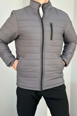 ZIPPER POCKET MEN JACKETS GREY/GRI 