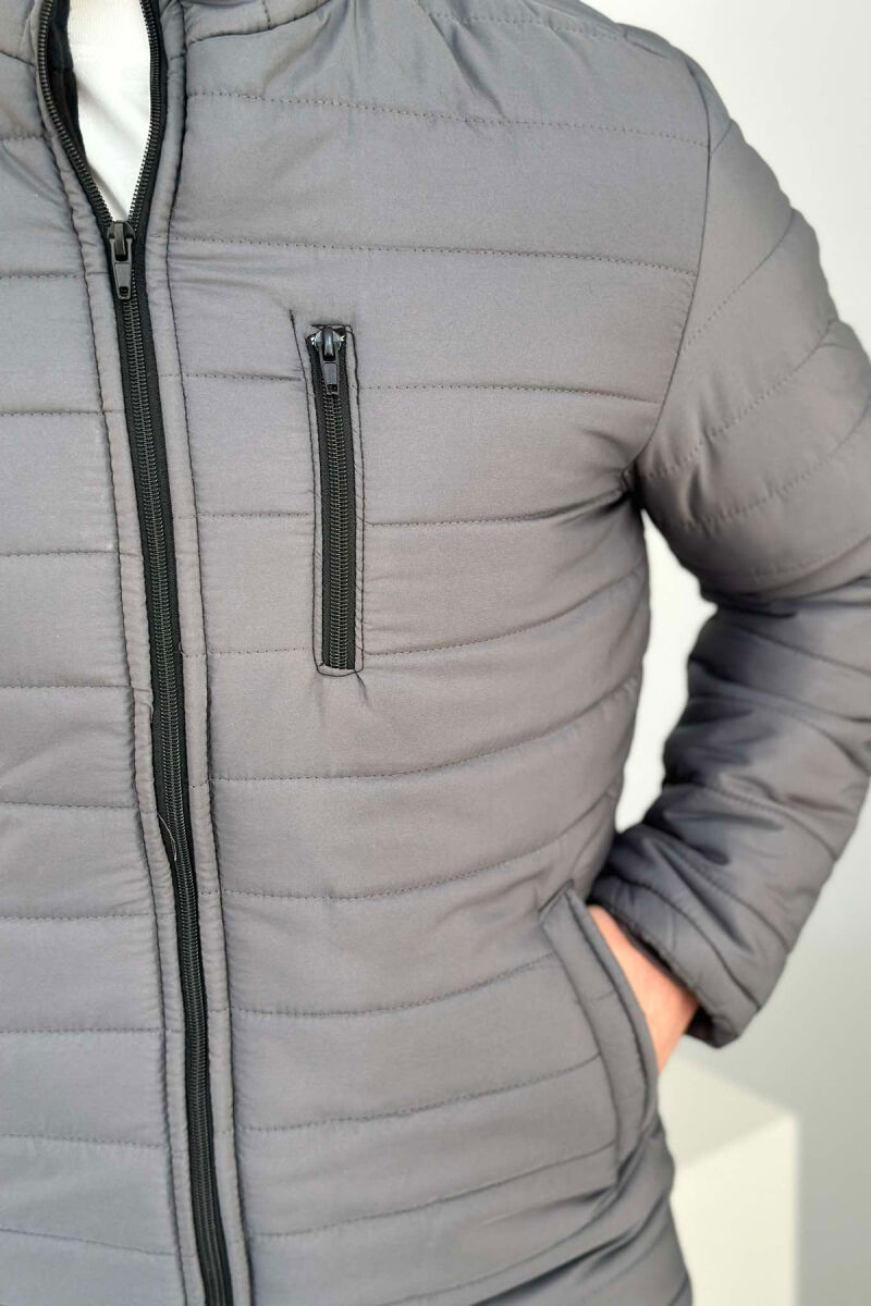 ZIPPER POCKET MEN JACKETS GREY/GRI - 6