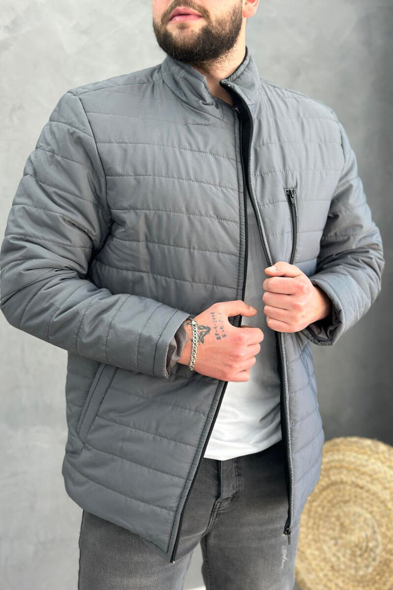 ZIPPER POCKET MEN JACKETS GREY/GRI - 3