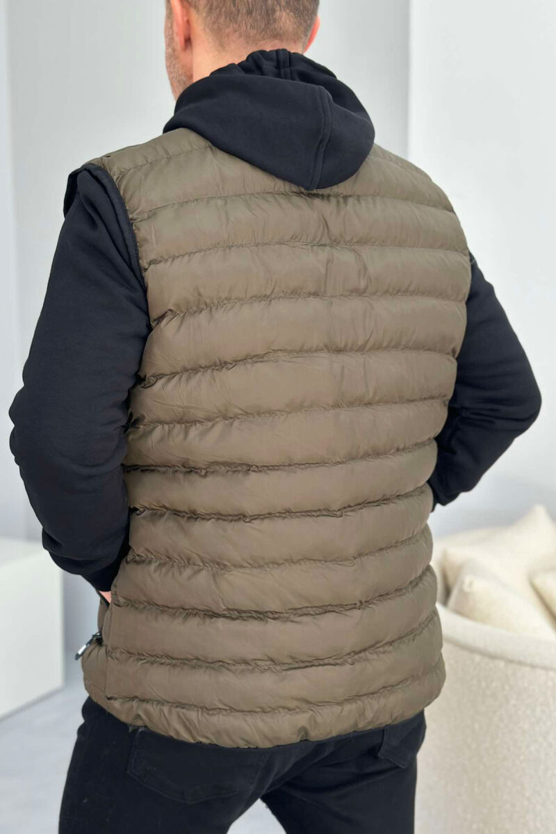 ZIPPER POCKET SIMPLE MEN VEST GREEN/JESHILE - 2