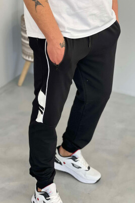 ZIPPER POCKETS MEN SWEATPANTS BLACK/ E ZEZE - 2