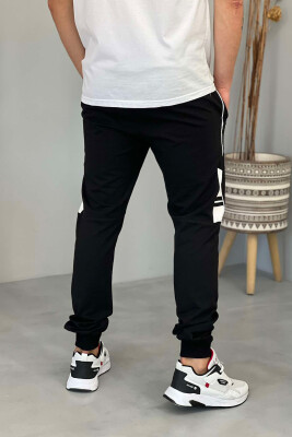 ZIPPER POCKETS MEN SWEATPANTS BLACK/ E ZEZE - 4