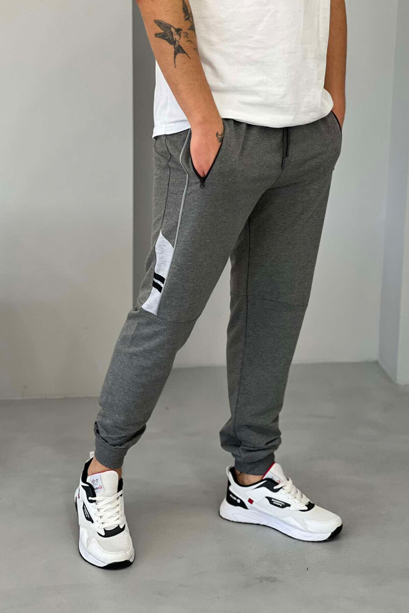 ZIPPER POCKETS MEN SWEATPANTS GREY/GRI - 4