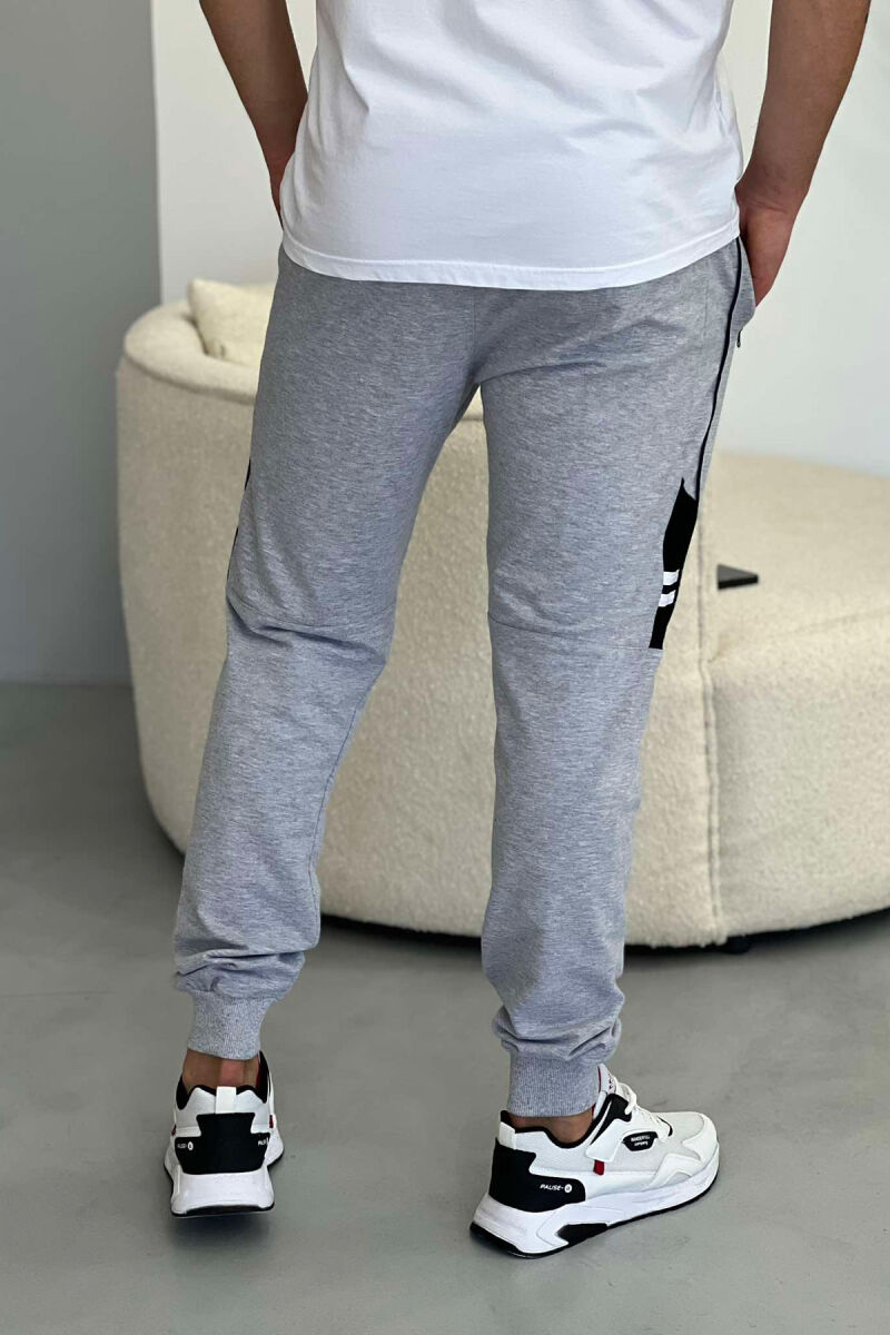 ZIPPER POCKETS MEN SWEATPANTS LIGHT GREY/GZ - 3