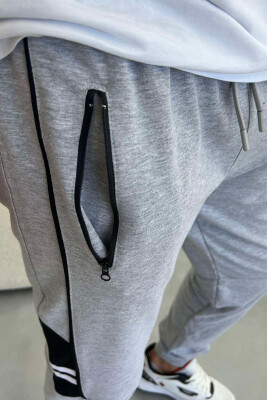 ZIPPER POCKETS MEN SWEATPANTS LIGHT GREY/GZ - 5