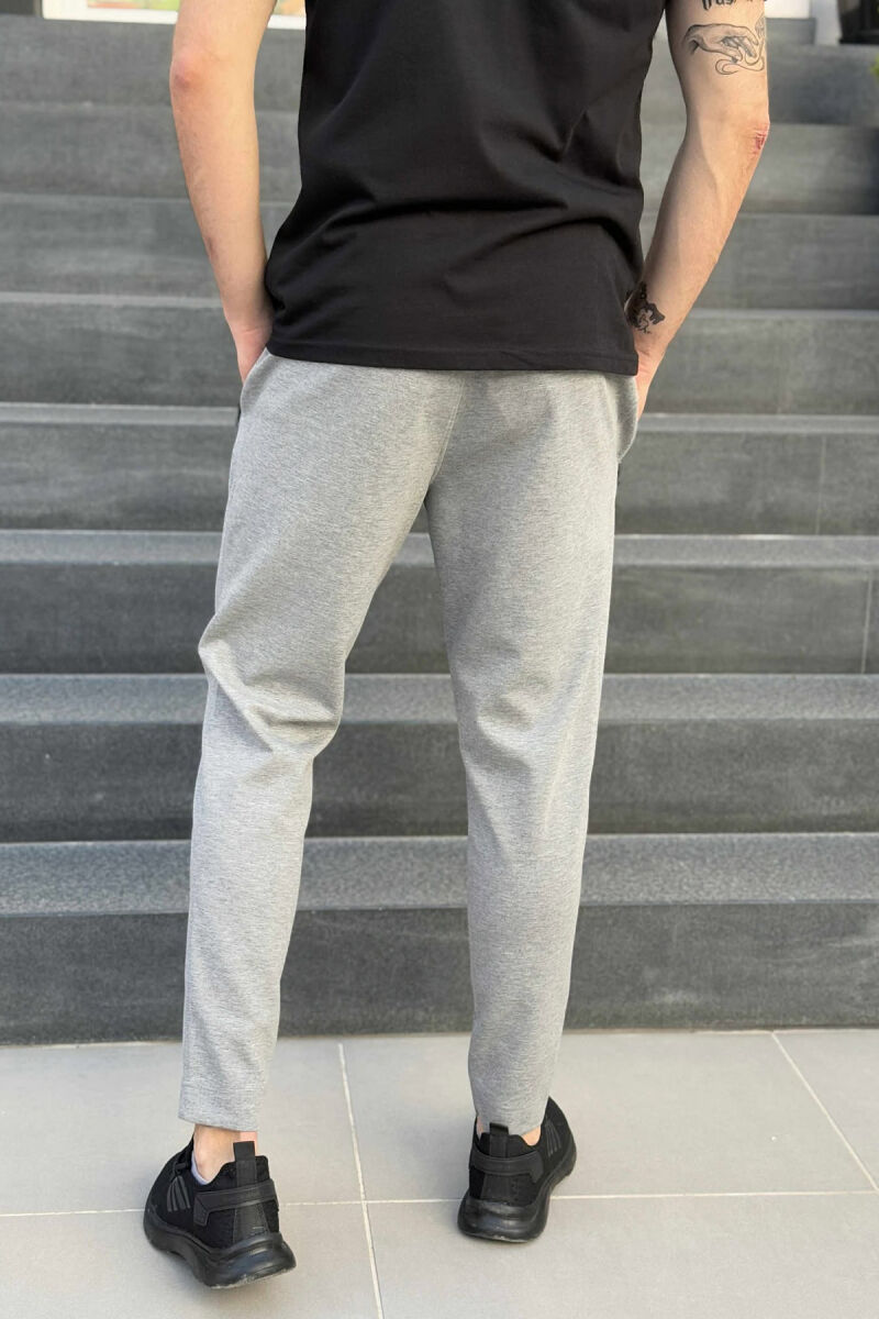 ZIPPER POCKETS SMALL LOGO MEN SWEATPANTS GREY/GRI - 4