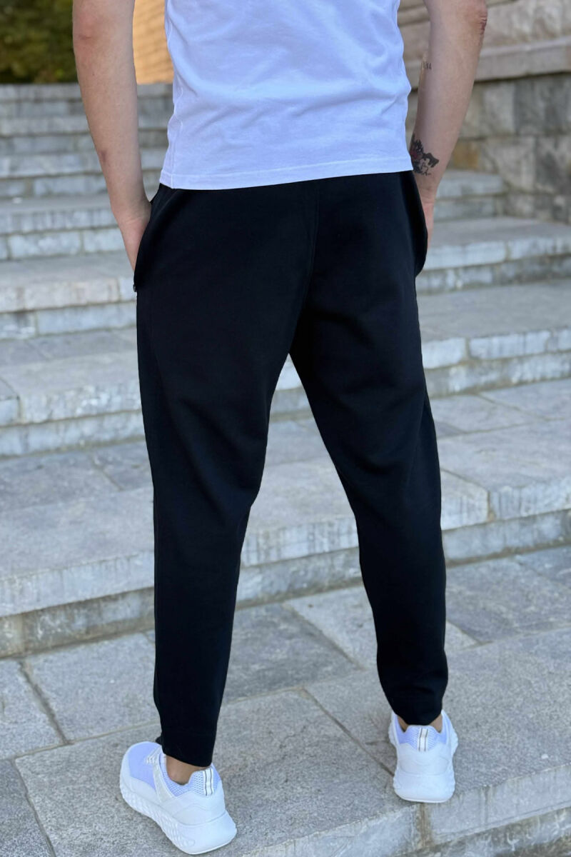 ZIPPER POCKETS SMALL LOGO MEN SWEATPANTS MIDNIGHT BLUE/BLU MESNATE - 3