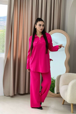 ZIPPER TWO POCKET ONE COLOR WOMAN SET FUCHSIA/CIKLAMI 