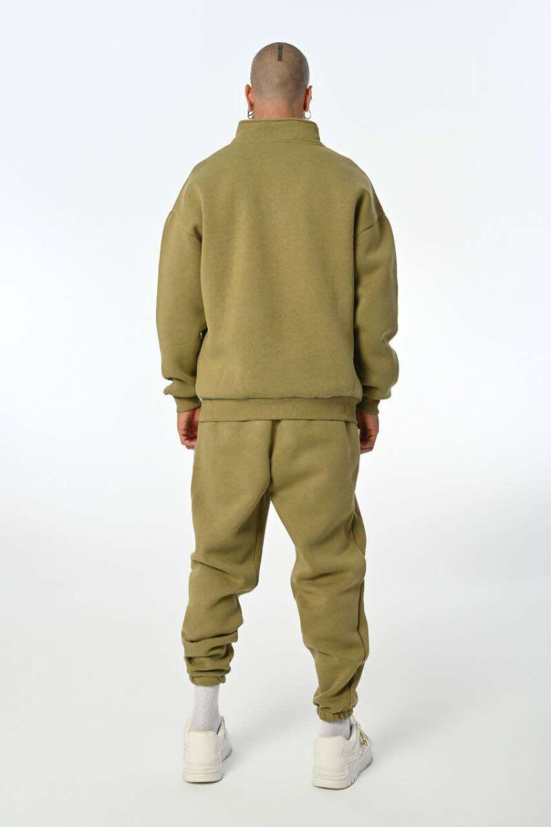 ZIPPERED MEN FLUFFY SET OLIVE/ULLI - 2