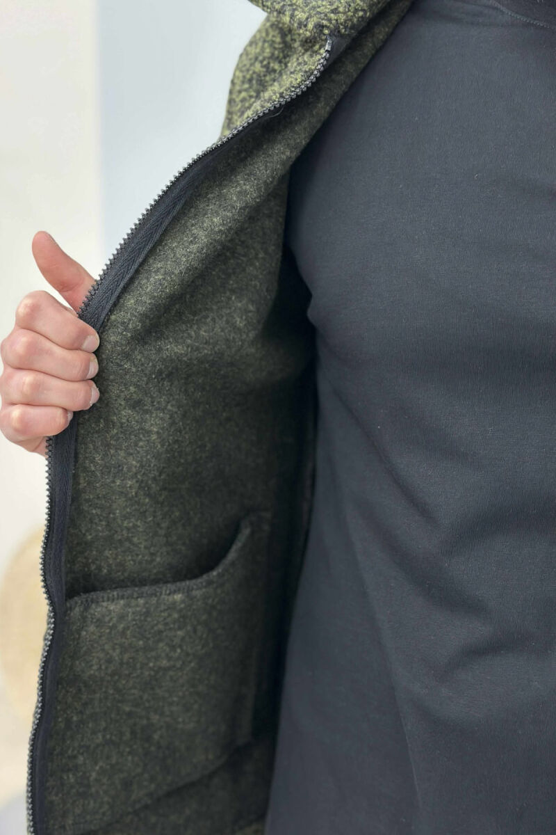 ZIPPERED POCKETS SIMPLE MEN JACKET GREEN/JESHILE - 7