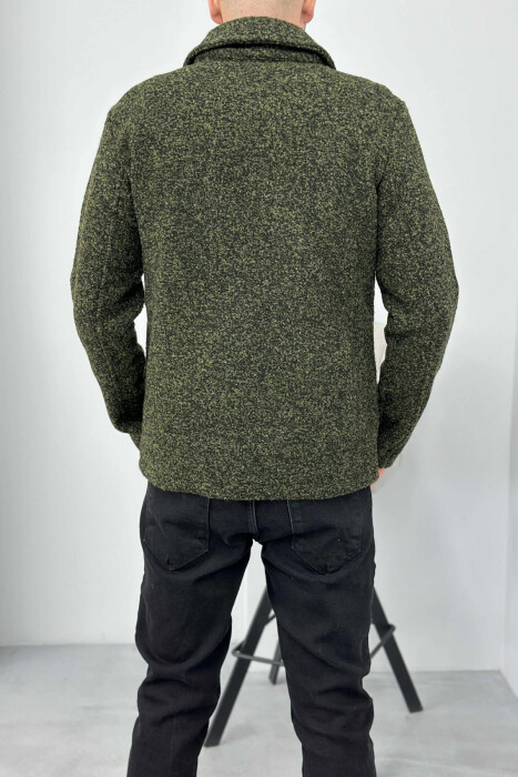 ZIPPERED POCKETS SIMPLE MEN JACKET GREEN/JESHILE - 6