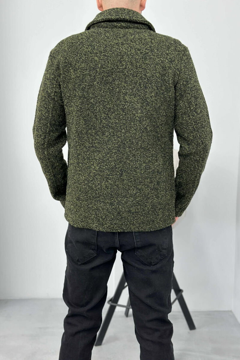 ZIPPERED POCKETS SIMPLE MEN JACKET GREEN/JESHILE - 6