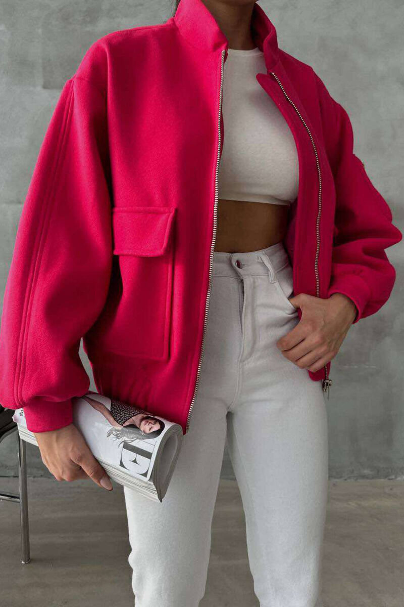 ZIPPERED WOMAN JACKET FUCHSIA/CIKLAMI - 2