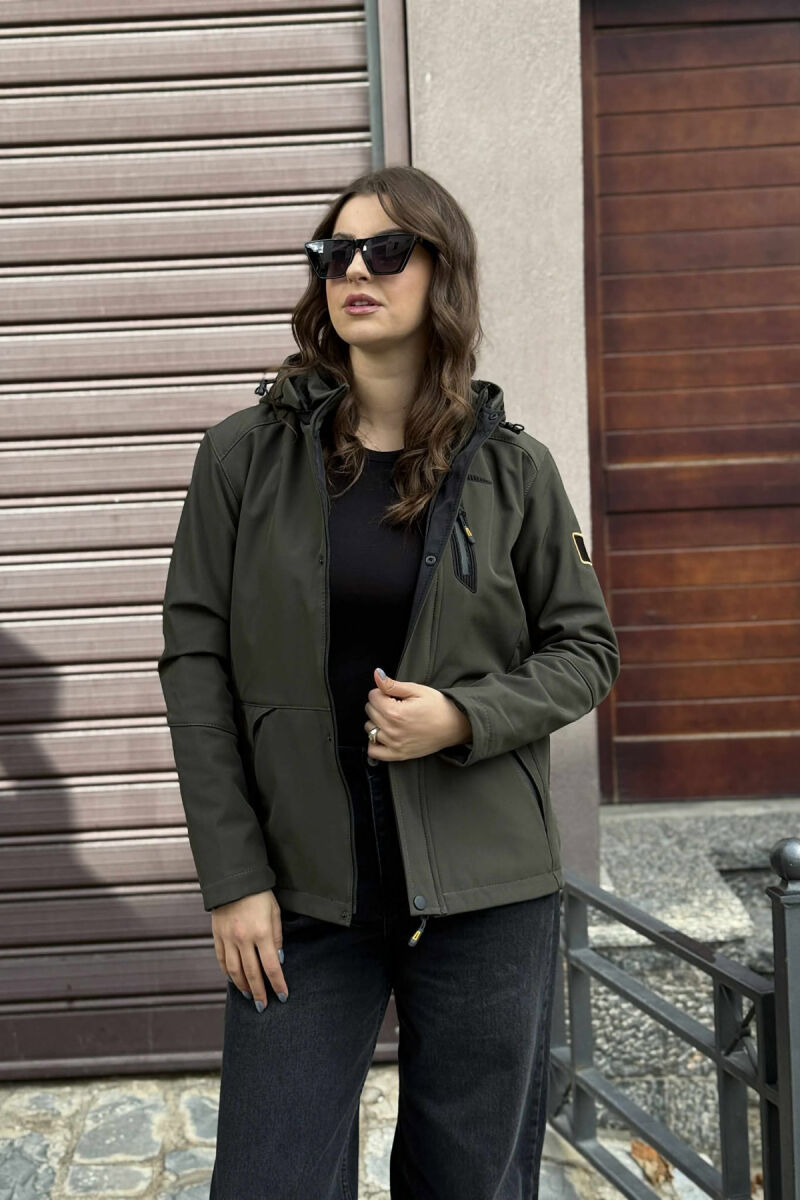 ZIPPERED WOMEN PUFFER JACKET DARK GREEN/JEE - 4